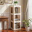 Bibliothèque de rangement rotative pliable à 3 niveaux à 360 degrés, base pivotante anti-rayures stable et panneaux translucides anti-poussière, bureau compact et peu encombrant, chambre à coucher