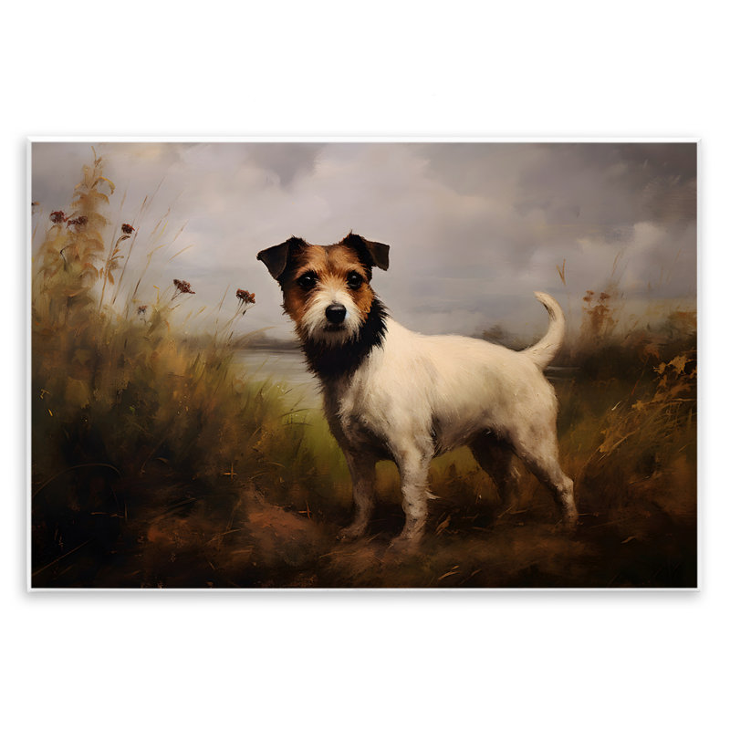 «Jack Russell Terrier Landscape» par Petal Prints Design, H 13 po x l 19 po