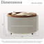 Repose-pieds de rangement rembourré rond moderne de 30 po avec couvercle amovible et compartiment de rangement caché Verve-1363557108