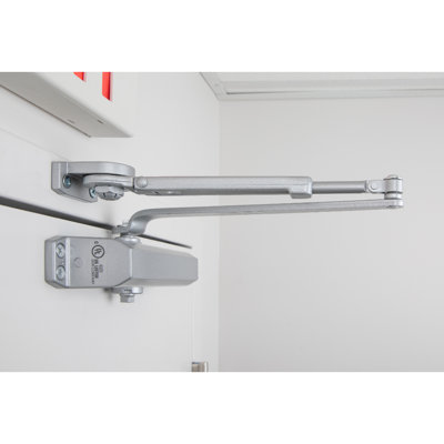 Commercial Grade 1 Door Closer with Hold Open Arm in Aluminum - Size 3