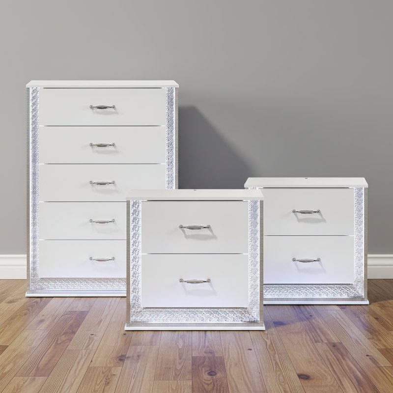 Glane 3-Piece Bedroom Set, 3 Pieces: 2 Nightstands, Chest