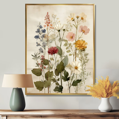 Art rétro sur toile, fleurs sauvages