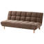 Sofa Bed 3 Seater RISOR Fabric Golden Brown-1384159630