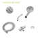 Multi Function Dual Shower Head - Shower System With 4.7" Rain Showerhead, 8-Function Hand Shower