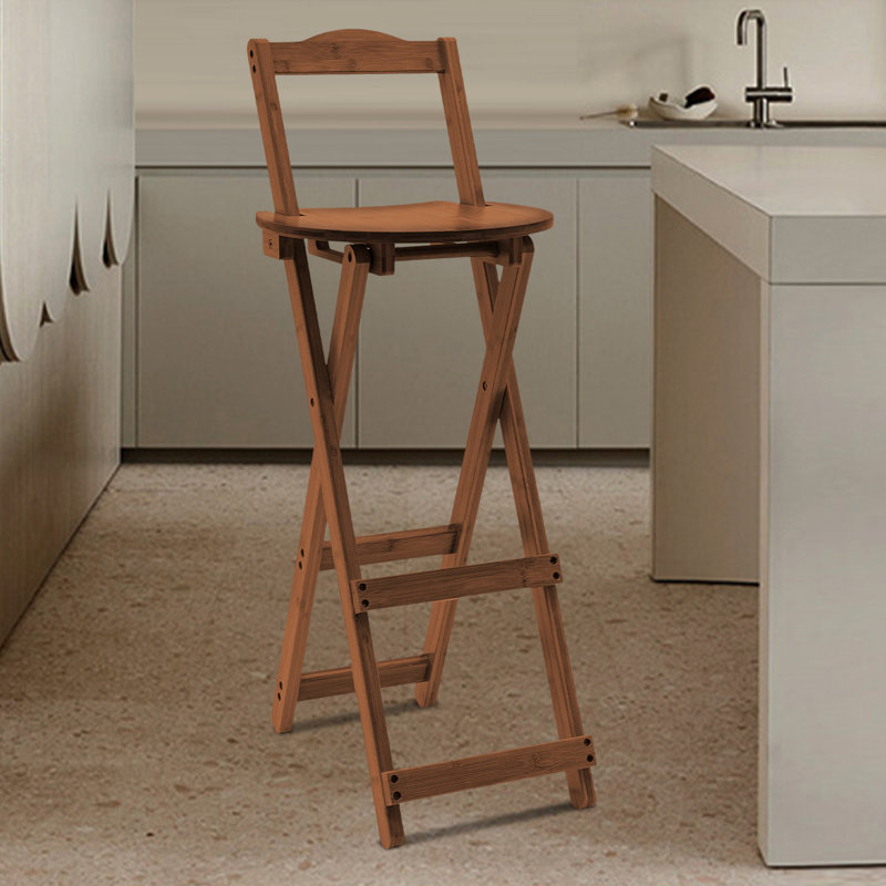 Michiya 29.5" Counter Stool, Dark Brown