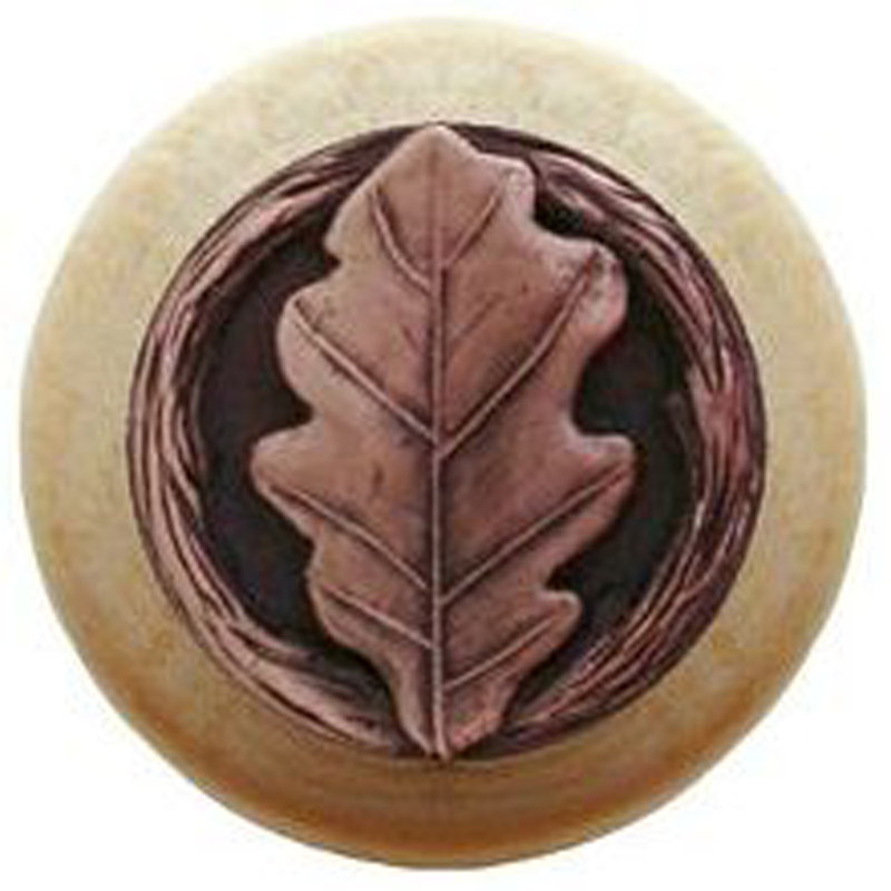 Leaves Mushroom Knob, Antique Copper
