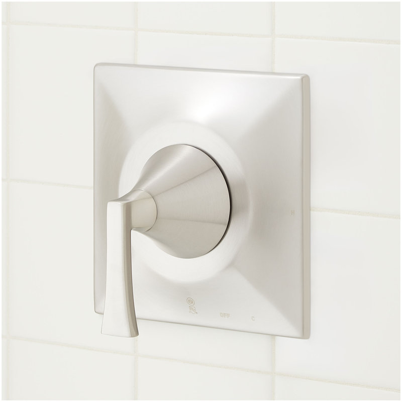 Vilamonte Pressure Balance Shower System with Slide Bar and Hand Shower - Brushed Nickel, Brushed Nickel