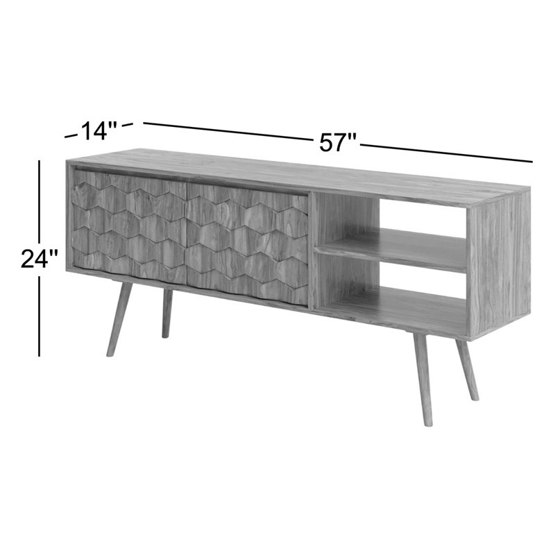 Spokane Solid Wood TV Stand, Natural