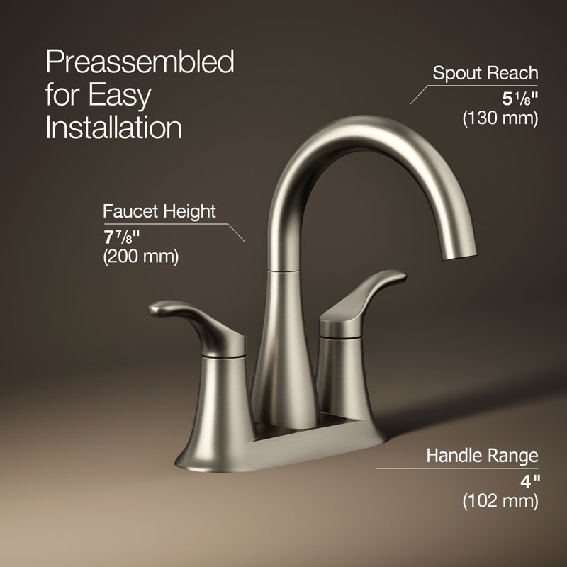 Simplice Centerset Bathroom Sink Faucet, 1.2 Gpm, Chrome