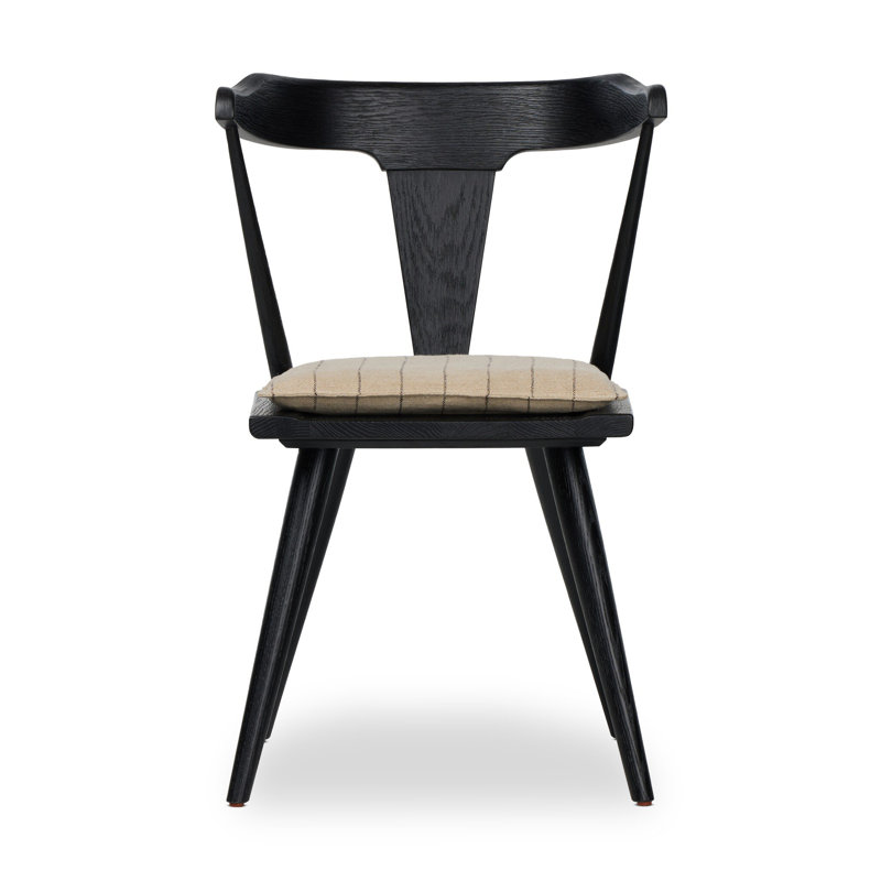 Lodi Dining Chair With Cushion, Off White Oak, Lavon Flint