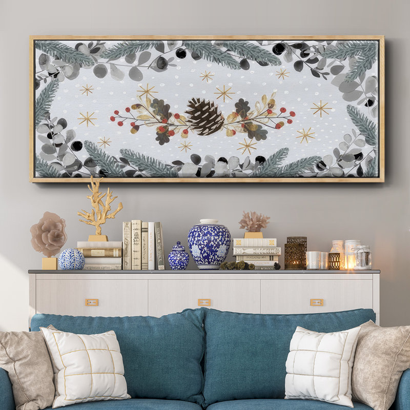 Cozy Christmas Collection D-, toile encadrée, H 24 po x l 60 po