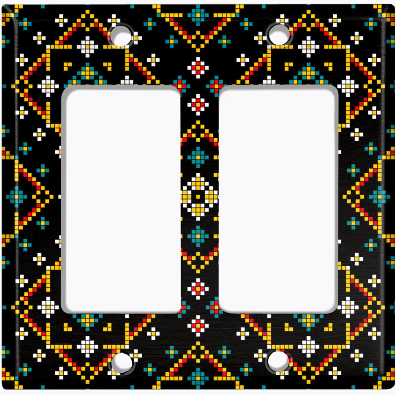 Patterned 2 - Gang Standard Wall Plate