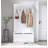 Entryway Bench with Standing Coat Rack, Hall Tree with Shoe Storage Bench, Entryway Organizer with 5 Hooks,
