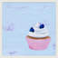 Blueberry Cupcake Print by Katy Montica-2006033233-2006033321