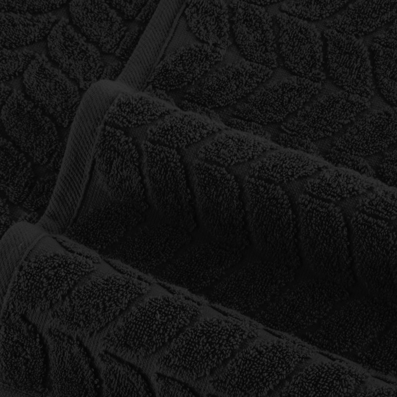 Elegant Comfort 100% Turkish Cotton 4-Piece Towel Set – Ultra Soft, Highly Absorbent, Quick Dry Bathroom Towels, Black