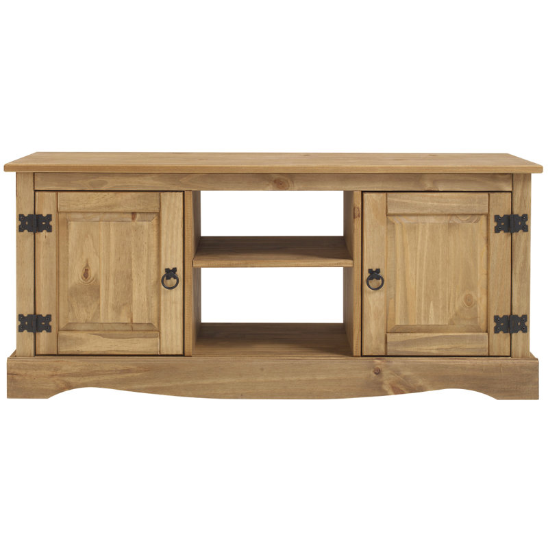 Aadhvik Unfinished TV Stand for TVs up to 43", Antique Brown