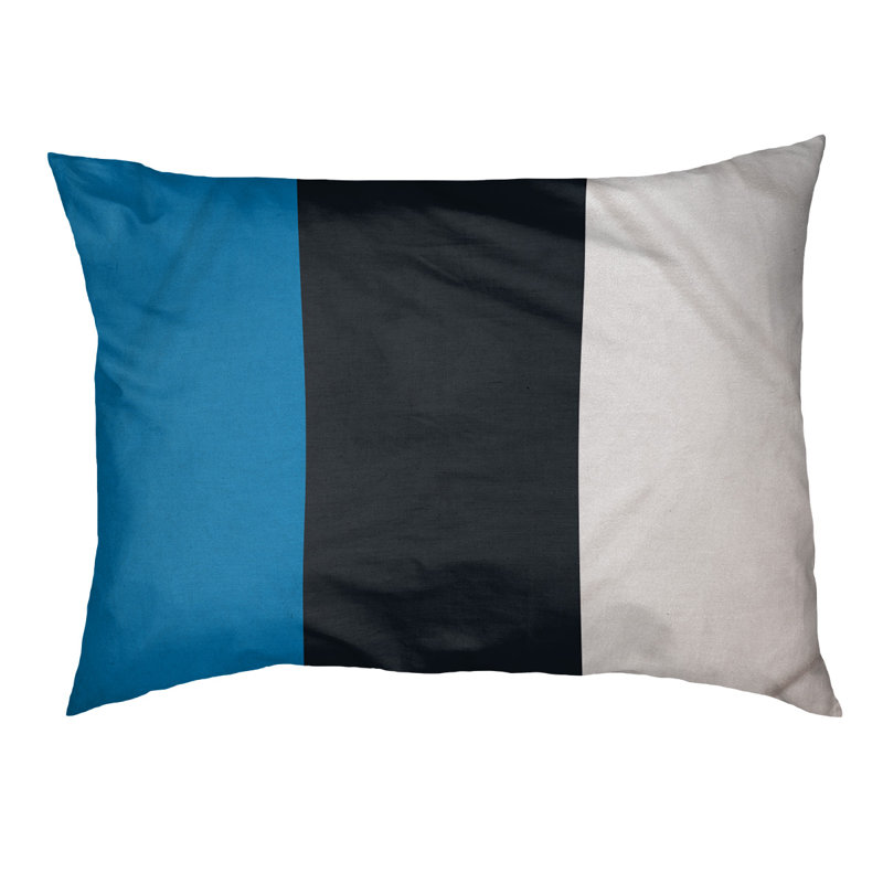 Coussin Detroit, Petit (l 28 po x P 18 po x H 6 po), Blue/Black/Silver