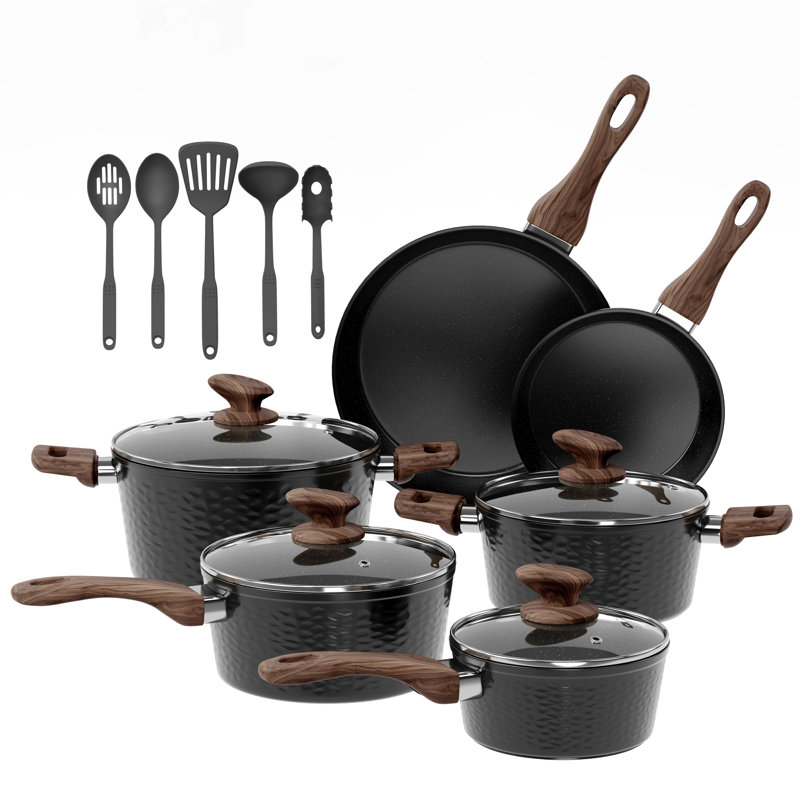 15 - Piece Non-Stick Aluminum Cookware Set
