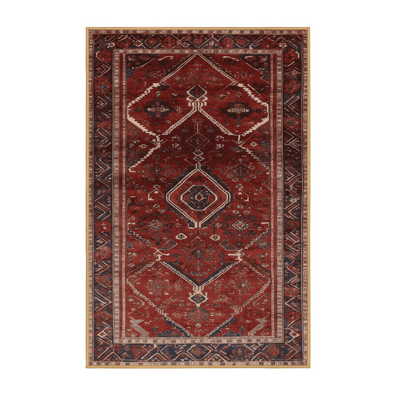 Machine Washable Persian Brown Area Rug, Rectangle 8' x 12'