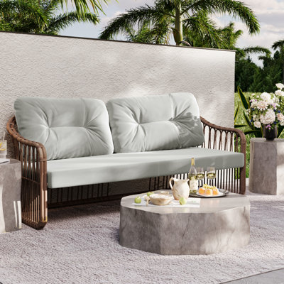 Coussin d'extérieur pour canapé-causeuse de 4 po d'épaisseur avec coussins de siège l 48 po x P 24 po