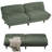 65” Futon multi-person sofa that can be converted into bed with adjustable back and ends-719449033