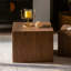 Ensemble de 2 tables basses gigognes en noyer