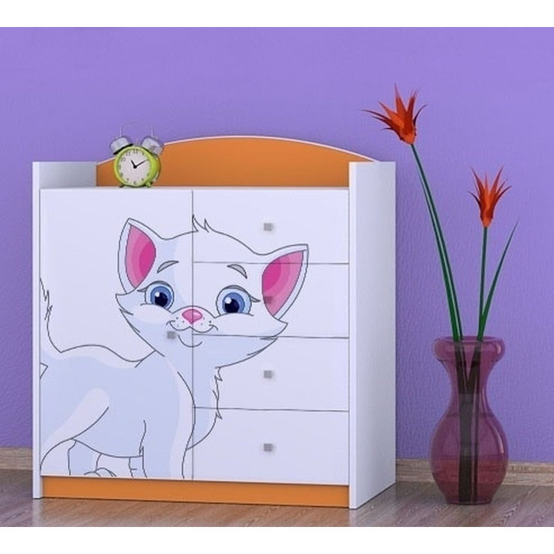 Neumann Kids 4 - Drawer Combo Dresser, Orange