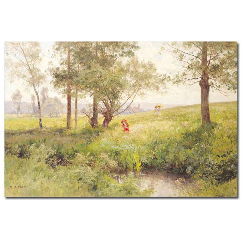 Emile Isenbart Landscape Canvas Art in Light Brown and Green