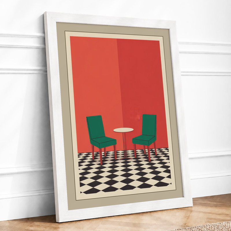 Formalist Interior Study Minimalist - Framed Print, A4 - 29.7 x 21.0 cm, White
