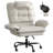 24.8'' W Pet-friendly Pu Leather Cross-legged Office Chair With Flip-up Arms, Ergonomic Swivel Executive Chair With Headrest-502784686