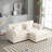 76.77" Chenille Loveseat With Ottoman-710105633
