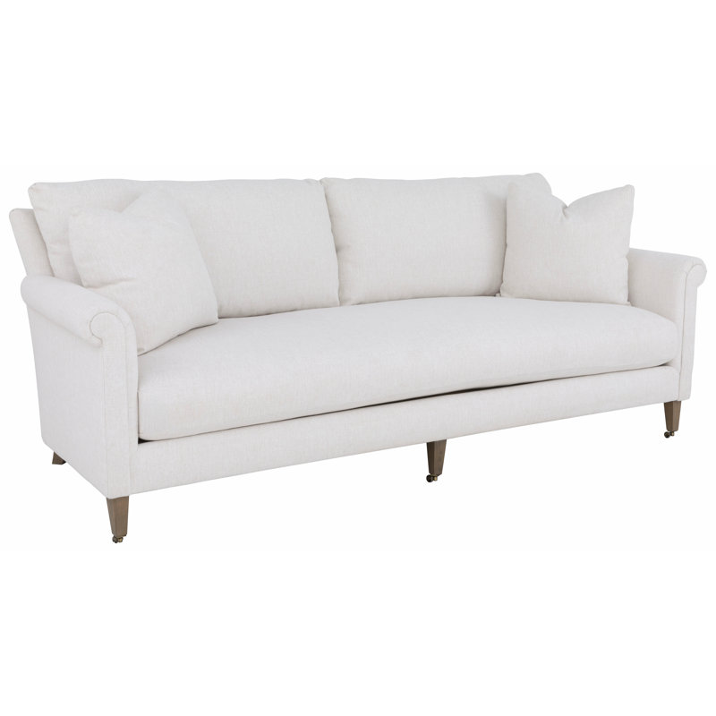 Sofa, Linen (3155 72), Almond Buff, Small Nickel