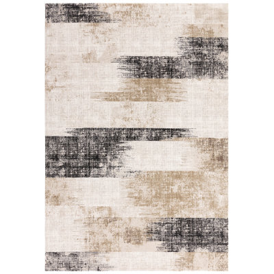 Abrienne Soft Shiny Lines Beige/Grey/Black Rug