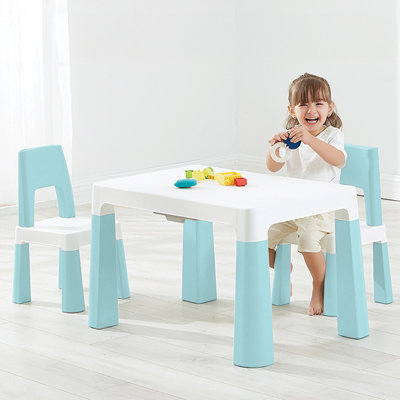 Little Twig 3 Piece Play Or Activity Table And Chair Set With Adjustable Height