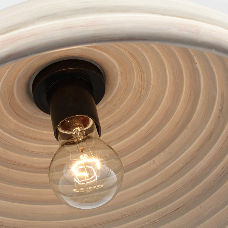 Emerson 1 - Light Pendant by Suzanne Kasler, 8.5" H x 15.75" W x 15.75" D, 20 cm H x 30 cm W, Ash