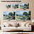 GUTTATY Spring Landscape Pictures Canvas Wall Decor, Spring Canvas Wall Art for Living Room, Flower Painting Bedroom Prints, Nature Artwork Poster, Wildflower Wall Art Large, 36" × 48"-2069057769