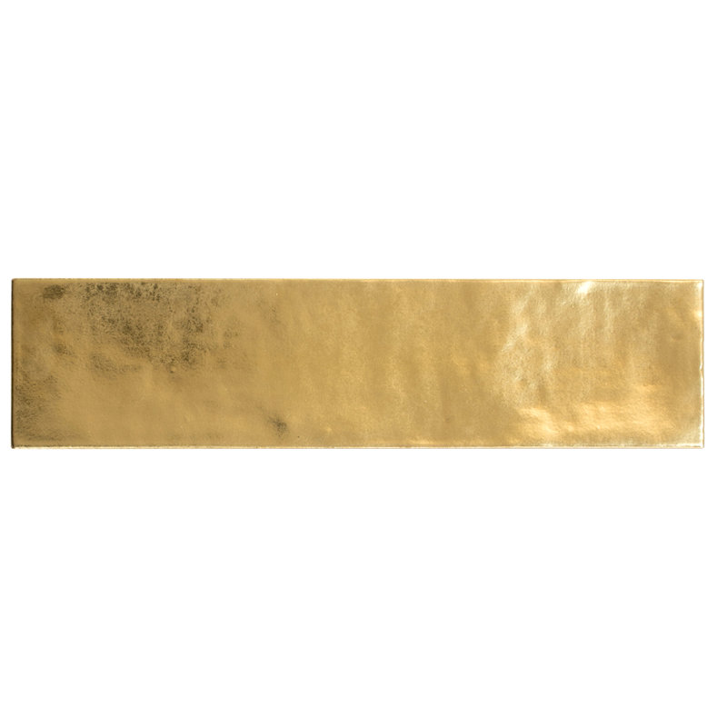 Bravura 2.5 X 10 In. Matte Ceramic Subway Wall Tile (5.06 Sq Ft/Case) - 30 Pack, Golden Ochre