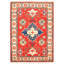 Tapis décoratif en laine rouge de conception unique en laine noué à la main de conception unique 6 pi 7 po x 9 pi 7 po Devansshi