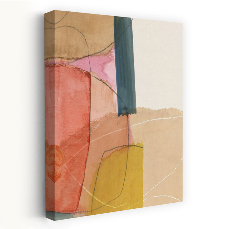 Papier brillant I, art géométrique abstrait moderne, H 36 po x l 24 po
