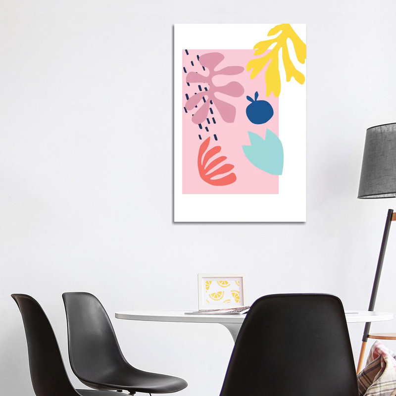 Pink Cut Out - Painting on Canvas, 101.6cm H x 66.04cm W x 1.91cm D, Wrapped Canvas
