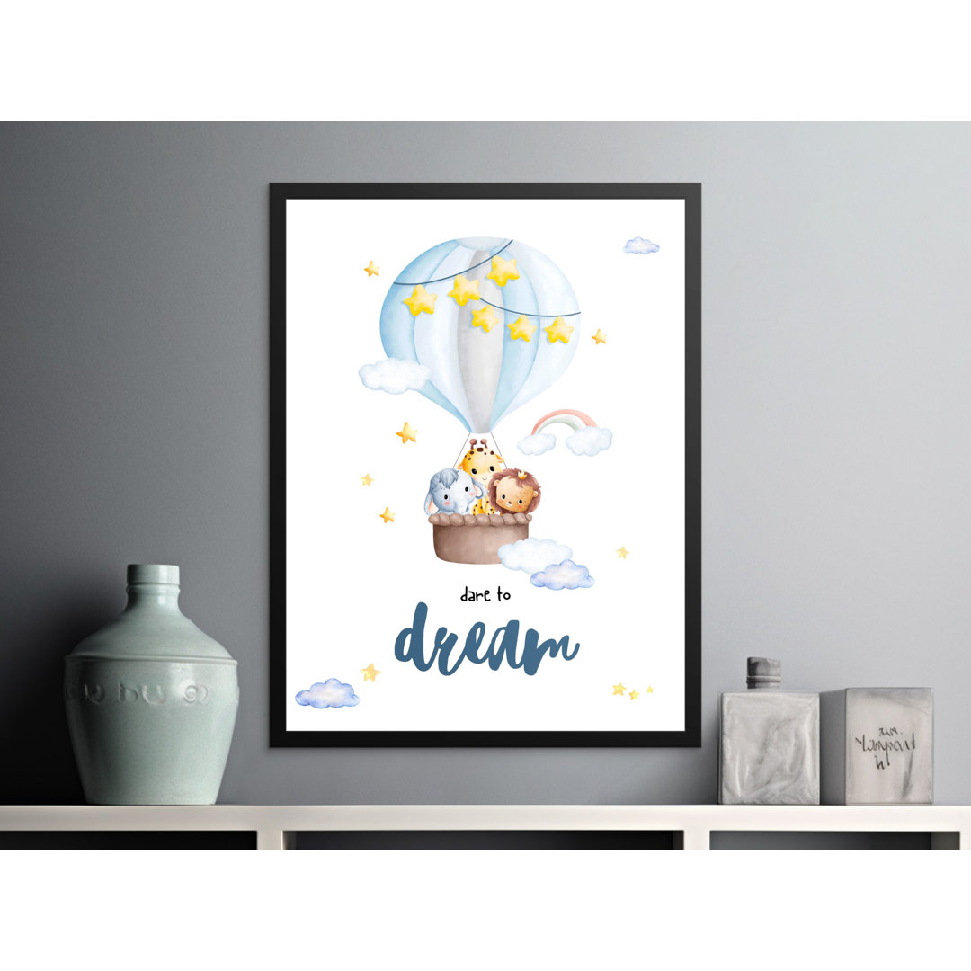 Nursery Wall Art Black Framed Poster