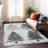 Machine Washable Indoor/Outdoor Christmas Tree Xhevrie Gray Rug-1473191876