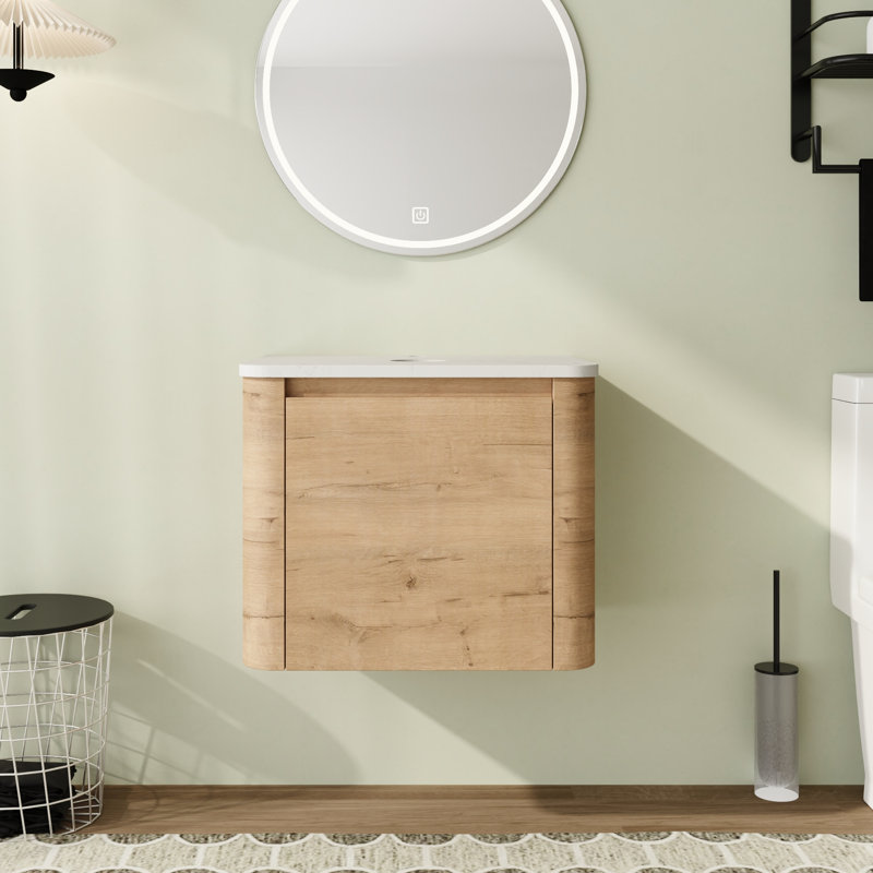 Base de meuble-lavabo simple 24 po Lydian seulement, Brun
