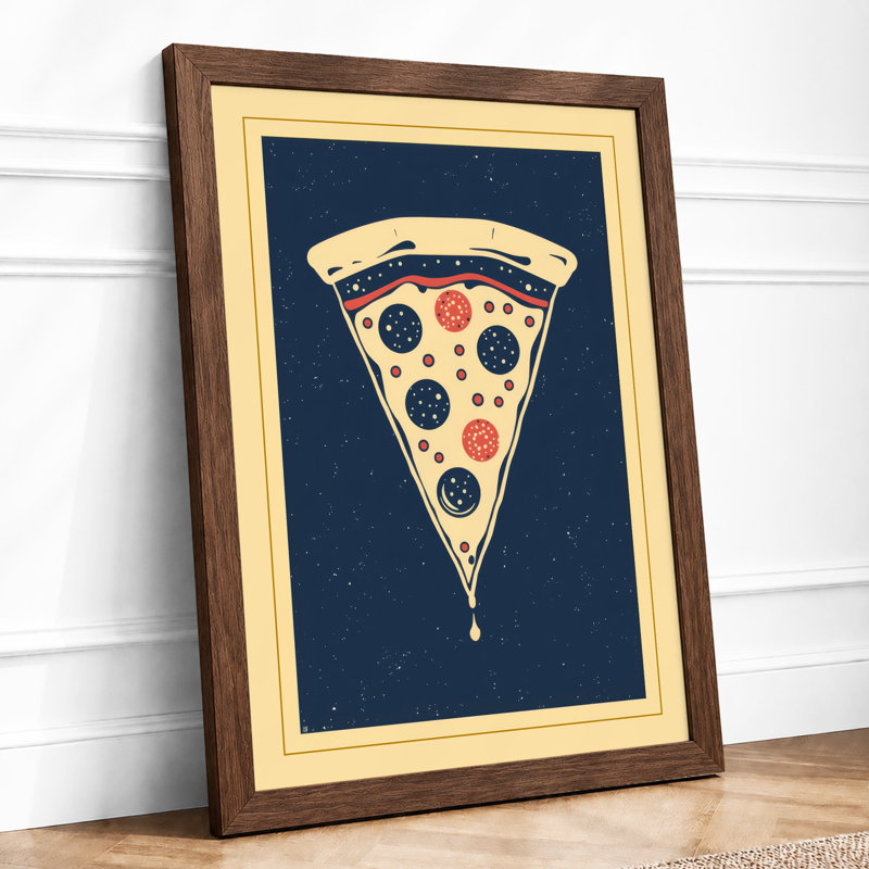 Slice of Midnight Retro - Framed Print, A3 - 42.0 x 29.7 cm, Walnut