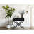 Koda 23" Black Wooden End Side Table Nightstand With Glass Top-1771699991
