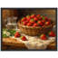Strawberry Basket Framed Wall Art Prints - Fresh strawberries still life for kitchen-125212108-125212115