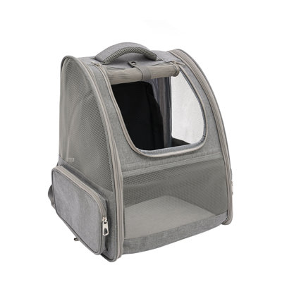 Grey Expandable Pet Carrier Backpack Pet Carrier Backpack