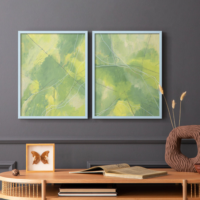 Reproduction encadrée Heartland I-Premium - prête à être accrochée - aucun clou requis - aucun clou requis, Bleu