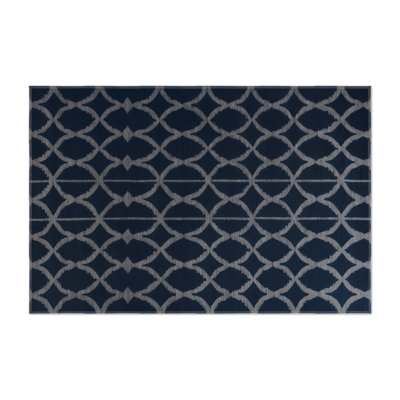 Tapis gris intérieur et extérieur Trellis