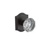 Crystal Double Dummy Door Knob with Traditional Arch Rose